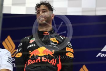 World © Octane Photographic Ltd. Formula 1 - Singapore Grand Prix - Podium. Daniel Ricciardo - Red Bull Racing RB13. Marina Bay Street Circuit, Singapore. Sunday 17th September 2017. Digital Ref: