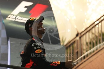 World © Octane Photographic Ltd. Formula 1 - Singapore Grand Prix - Podium. Daniel Ricciardo - Red Bull Racing RB13. Marina Bay Street Circuit, Singapore. Sunday 17th September 2017. Digital Ref: