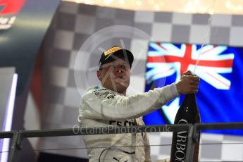 World © Octane Photographic Ltd. Formula 1 - Singapore Grand Prix - Podium. Valtteri Bottas - Mercedes AMG Petronas F1 W08 EQ Energy+. Marina Bay Street Circuit, Singapore. Sunday 17th September 2017. Digital Ref: