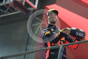 World © Octane Photographic Ltd. Formula 1 - Singapore Grand Prix - Podium. Daniel Ricciardo - Red Bull Racing RB13. Marina Bay Street Circuit, Singapore. Sunday 17th September 2017. Digital Ref:
