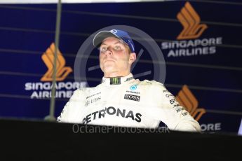 World © Octane Photographic Ltd. Formula 1 - Singapore Grand Prix - Podium. Valtteri Bottas - Mercedes AMG Petronas F1 W08 EQ Energy+. Marina Bay Street Circuit, Singapore. Sunday 17th September 2017. Digital Ref: