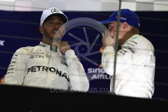 World © Octane Photographic Ltd. Formula 1 - Singapore Grand Prix - Podium. Lewis Hamilton - Mercedes AMG Petronas F1 W08 EQ Energy+. Marina Bay Street Circuit, Singapore. Sunday 17th September 2017. Digital Ref: