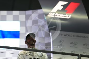 World © Octane Photographic Ltd. Formula 1 - Singapore Grand Prix - Podium. Lewis Hamilton - Mercedes AMG Petronas F1 W08 EQ Energy+. Marina Bay Street Circuit, Singapore. Sunday 17th September 2017. Digital Ref: