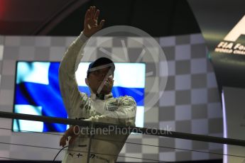 World © Octane Photographic Ltd. Formula 1 - Singapore Grand Prix - Podium. Valtteri Bottas - Mercedes AMG Petronas F1 W08 EQ Energy+. Marina Bay Street Circuit, Singapore. Sunday 17th September 2017. Digital Ref: