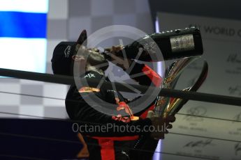 World © Octane Photographic Ltd. Formula 1 - Singapore Grand Prix - Podium. Daniel Ricciardo - Red Bull Racing RB13. Marina Bay Street Circuit, Singapore. Sunday 17th September 2017. Digital Ref: