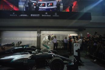 World © Octane Photographic Ltd. Formula 1 - Singapore Grand Prix - Parc Ferme. Lewis Hamilton - Mercedes AMG Petronas F1 W08 EQ Energy+. Marina Bay Street Circuit, Singapore. Sunday 17th September 2017. Digital Ref: