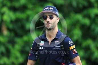 World © Octane Photographic Ltd. Formula 1 - Singapore Grand Prix - Paddock. Daniel Ricciardo - Red Bull Racing RB13. Marina Bay Street Circuit, Singapore. Saturday 16th September 2017. Digital Ref:1961LB1D0816