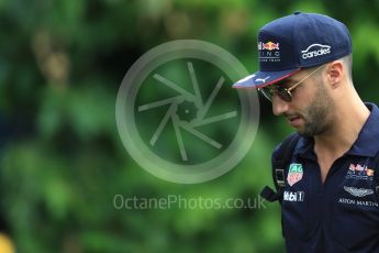 World © Octane Photographic Ltd. Formula 1 - Singapore Grand Prix - Paddock. Daniel Ricciardo - Red Bull Racing RB13. Marina Bay Street Circuit, Singapore. Saturday 16th September 2017. Digital Ref:1961LB1D0820