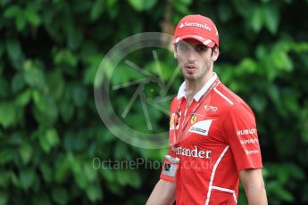 World © Octane Photographic Ltd. Formula 1 - Singapore Grand Prix - Paddock. Antonio Giovinazzi. Marina Bay Street Circuit, Singapore. Saturday 16th September 2017. Digital Ref: