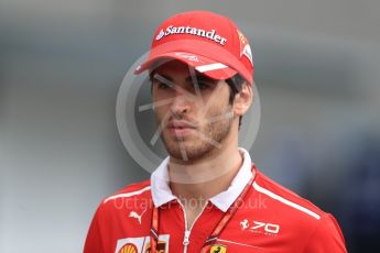 World © Octane Photographic Ltd. Formula 1 - Singapore Grand Prix - Paddock. Antonio Giovinazzi. Marina Bay Street Circuit, Singapore. Saturday 16th September 2017. Digital Ref: