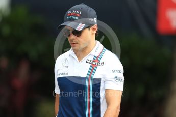 World © Octane Photographic Ltd. Formula 1 - Singapore Grand Prix - Paddock. Felipe Massa - Williams Martini Racing FW40. Marina Bay Street Circuit, Singapore. Saturday 16th September 2017. Digital Ref:1961LB1D0878