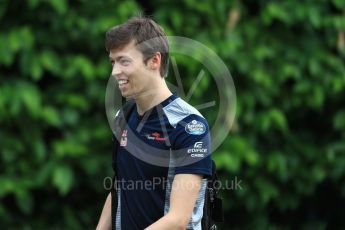 World © Octane Photographic Ltd. Formula 1 - Singapore Grand Prix - Paddock. Daniil Kvyat - Scuderia Toro Rosso STR12. Marina Bay Street Circuit, Singapore. Saturday 16th September 2017. Digital Ref:1961LB1D0902