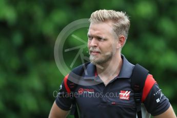 World © Octane Photographic Ltd. Formula 1 - Singapore Grand Prix - Paddock. Kevin Magnussen - Haas F1 Team VF-17. Marina Bay Street Circuit, Singapore. Saturday 16th September 2017. Digital Ref:1961LB1D1032