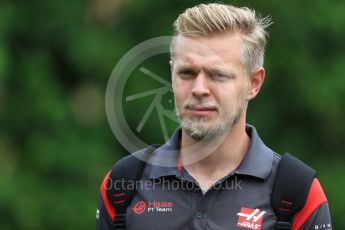 World © Octane Photographic Ltd. Formula 1 - Singapore Grand Prix - Paddock. Kevin Magnussen - Haas F1 Team VF-17. Marina Bay Street Circuit, Singapore. Saturday 16th September 2017. Digital Ref:1961LB1D1036