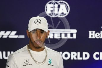 World © Octane Photographic Ltd. Formula 1 - Singapore Grand Prix – Thursday Driver Press Conference – Part 1. Lewis Hamilton - Mercedes AMG Petronas F1 Team. Marina Bay Street Circuit, Singapore. Thursday 14th September 2017. Digital Ref: 1956LB1D7297