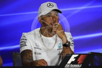 World © Octane Photographic Ltd. Formula 1 - Singapore Grand Prix – Thursday Driver Press Conference – Part 1. Lewis Hamilton - Mercedes AMG Petronas F1 Team. Marina Bay Street Circuit, Singapore. Thursday 14th September 2017. Digital Ref: 1956LB1D7464