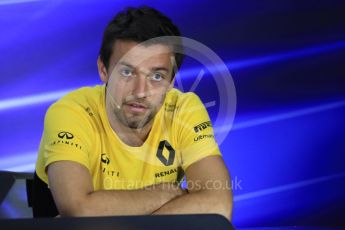 World © Octane Photographic Ltd. Formula 1 - Singapore Grand Prix – Thursday Driver Press Conference – Part 1. Jolyon Palmer - Renault Sport F1 Team. Marina Bay Street Circuit, Singapore. Thursday 14th September 2017. Digital Ref: 1956LB1D7550