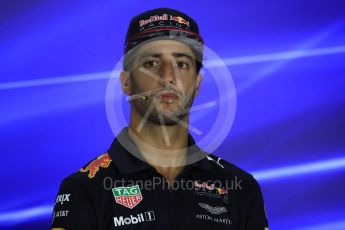 World © Octane Photographic Ltd. Formula 1 - Singapore Grand Prix – Thursday Driver Press Conference – Part 2. Daniel Ricciardo - Red Bull Racing. Marina Bay Street Circuit, Singapore. Thursday 14th September 2017. Digital Ref: 1956LB1D7620