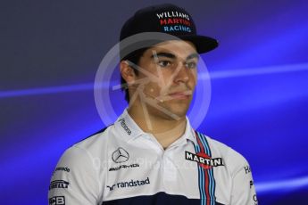 World © Octane Photographic Ltd. Formula 1 - Singapore Grand Prix – Thursday Driver Press Conference – Part 2. Lance Stroll - Williams Martini Racing. Marina Bay Street Circuit, Singapore. Thursday 14th September 2017. Digital Ref: 1956LB1D7632