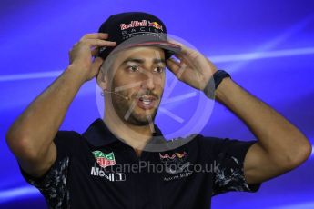 World © Octane Photographic Ltd. Formula 1 - Singapore Grand Prix – Thursday Driver Press Conference – Part 2. Daniel Ricciardo - Red Bull Racing. Marina Bay Street Circuit, Singapore. Thursday 14th September 2017. Digital Ref: 1956LB1D7649