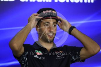 World © Octane Photographic Ltd. Formula 1 - Singapore Grand Prix – Thursday Driver Press Conference – Part 2. Daniel Ricciardo - Red Bull Racing. Marina Bay Street Circuit, Singapore. Thursday 14th September 2017. Digital Ref: 1956LB1D7650