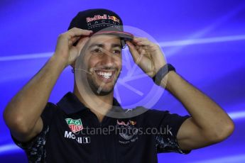 World © Octane Photographic Ltd. Formula 1 - Singapore Grand Prix – Thursday Driver Press Conference – Part 2. Daniel Ricciardo - Red Bull Racing. Marina Bay Street Circuit, Singapore. Thursday 14th September 2017. Digital Ref: 1956LB1D7657