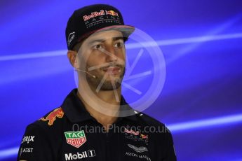 World © Octane Photographic Ltd. Formula 1 - Singapore Grand Prix – Thursday Driver Press Conference – Part 2. Daniel Ricciardo - Red Bull Racing. Marina Bay Street Circuit, Singapore. Thursday 14th September 2017. Digital Ref: 1956LB1D7692