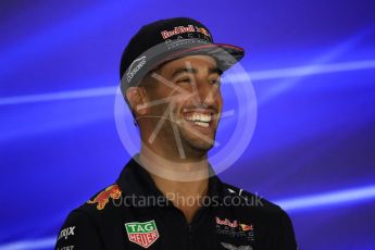 World © Octane Photographic Ltd. Formula 1 - Singapore Grand Prix – Thursday Driver Press Conference – Part 2. Daniel Ricciardo - Red Bull Racing. Marina Bay Street Circuit, Singapore. Thursday 14th September 2017. Digital Ref: 1956LB1D7793