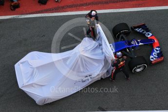 World © Octane Photographic Ltd. Scuderia Toro Rosso STR12 launch, Circuit de Barcelona-Catalunya. Sunday 26th February 2017. Digital Ref :1777CB1D2450