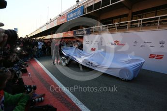 World © Octane Photographic Ltd. Scuderia Toro Rosso STR12 launch, Circuit de Barcelona-Catalunya. Sunday 26th February 2017. Digital Ref :1777LB5D7422