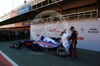 World © Octane Photographic Ltd. Scuderia Toro Rosso STR12 launch, Circuit de Barcelona-Catalunya. Sunday 26th February 2017. Digital Ref :1777LB5D7456