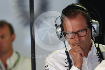 World © Octane Photographic Ltd. Formula 1 – Italian GP -Practice 3. Aldo Costa - Engineering Director of Mercedes - AMG Petronas Motorsport. Autodromo Nazionale di Monza, Monza, Italy. Saturday 1st September 2018.