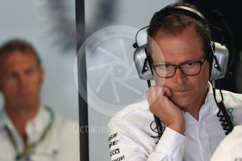 World © Octane Photographic Ltd. Formula 1 – Italian GP -Practice 3. Aldo Costa - Engineering Director of Mercedes - AMG Petronas Motorsport. Autodromo Nazionale di Monza, Monza, Italy. Saturday 1st September 2018.