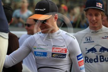 World © Octane Photographic Ltd. Formula 1 – Abu Dhabi GP - Drivers Parade. McLaren MCL33 – Stoffel Vandoorne. Yas Marina Circuit, Abu Dhabi. Sunday 25th November 2018.