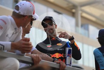 World © Octane Photographic Ltd. Formula 1 –  Abu Dhabi GP - Drivers Parade. Aston Martin Red Bull Racing TAG Heuer RB14 – Daniel Ricciardo. Yas Marina Circuit, Abu Dhabi. Sunday 25th November 2018.