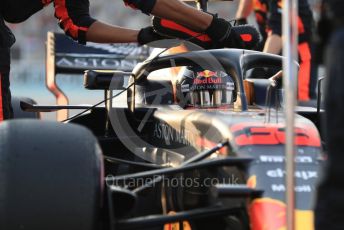 World © Octane Photographic Ltd. Formula 1 – Abu Dhabi GP - Grid. Aston Martin Red Bull Racing TAG Heuer RB14 – Max Verstappen. Yas Marina Circuit, Abu Dhabi. Sunday 25th November 2018.