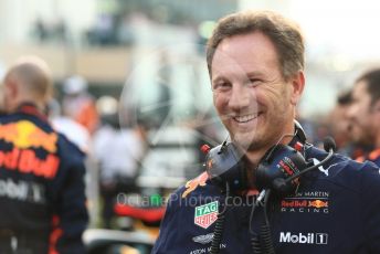 World © Octane Photographic Ltd. Formula 1 - Abu Dhabi GP - Grid. Christian Horner - Team Principal of Red Bull Racing. Yas Marina Circuit, Abu Dhabi. Sunday 25th November 2018.