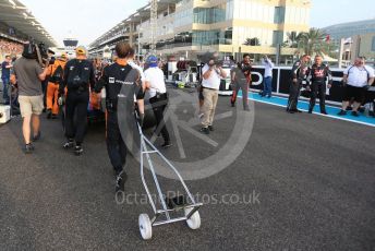 World © Octane Photographic Ltd. Formula 1 – Abu Dhabi GP - Grid. McLaren MCL33 – Fernando Alonso. Yas Marina Circuit, Abu Dhabi. Sunday 25th November 2018.