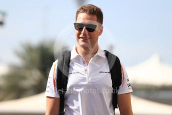 World © Octane Photographic Ltd. Formula 1 –  Abu Dhabi GP - Paddock. McLaren MCL33 – Stoffel Vandoorne. Yas Marina Circuit, Abu Dhabi. Saturday 24th November 2018.