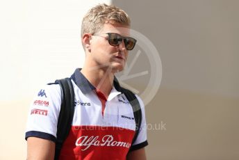 World © Octane Photographic Ltd. Formula 1 –  Abu Dhabi GP - Paddock. Alfa Romeo Sauber F1 Team C37 – Marcus Ericsson. Yas Marina Circuit, Abu Dhabi. Saturday 24th November 2018.