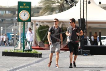 World © Octane Photographic Ltd. Formula 1 –  Abu Dhabi GP - Paddock. Haas F1 Team VF-18 – Romain Grosjean. Yas Marina Circuit, Abu Dhabi. Saturday 24th November 2018.