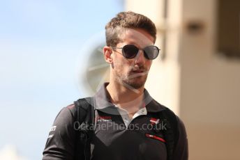 World © Octane Photographic Ltd. Formula 1 –  Abu Dhabi GP - Paddock. Haas F1 Team VF-18 – Romain Grosjean. Yas Marina Circuit, Abu Dhabi. Saturday 24th November 2018.