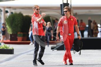 World © Octane Photographic Ltd. Formula 1 –  Abu Dhabi GP - Paddock. Scuderia Ferrari SF71-H – Sebastian Vettel. Yas Marina Circuit, Abu Dhabi. Saturday 24th November 2018.
