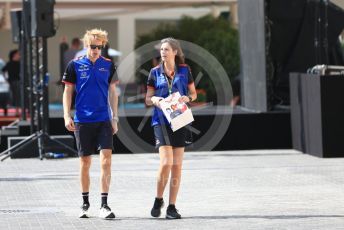 World © Octane Photographic Ltd. Formula 1 –  Abu Dhabi GP - Paddock. Scuderia Toro Rosso STR13 – Brendon Hartley. Yas Marina Circuit, Abu Dhabi. Saturday 24th November 2018.