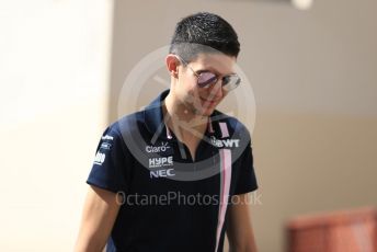 World © Octane Photographic Ltd. Formula 1 –  Abu Dhabi GP - Paddock. Racing Point Force India VJM11 - Esteban Ocon. Yas Marina Circuit, Abu Dhabi. Saturday 24th November 2018.