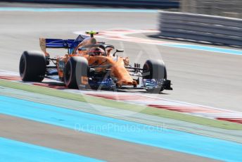 World © Octane Photographic Ltd. Formula 1 –  Abu Dhabi GP - Practice 1. McLaren MCL33 – Stoffel Vandoorne. Yas Marina Circuit, Abu Dhabi. Friday 23rd November 2018.