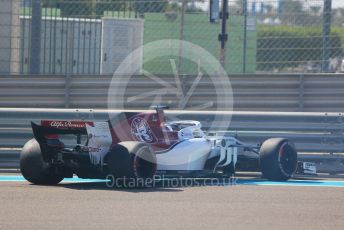 World © Octane Photographic Ltd. Formula 1 –  Abu Dhabi GP - Practice 1. Alfa Romeo Sauber F1 Team C37 – Marcus Ericsson. Yas Marina Circuit, Abu Dhabi. Friday 23rd November 2018.