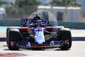 World © Octane Photographic Ltd. Formula 1 –  Abu Dhabi GP - Practice 1. Scuderia Toro Rosso STR13 – Pierre Gasly. Yas Marina Circuit, Abu Dhabi. Friday 23rd November 2018.