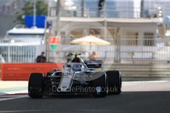 World © Octane Photographic Ltd. Formula 1 –  Abu Dhabi GP - Practice 1. Alfa Romeo Sauber F1 Team C37 – Antonio Giovinazzi. Yas Marina Circuit, Abu Dhabi. Friday 23rd November 2018.