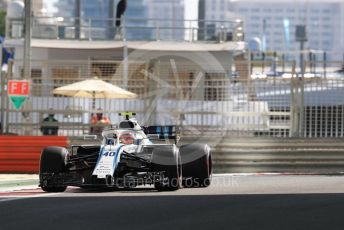 World © Octane Photographic Ltd. Formula 1 –  Abu Dhabi GP - Practice 1. Williams Martini Racing FW41 – Robert Kubica. Yas Marina Circuit, Abu Dhabi. Friday 23rd November 2018.